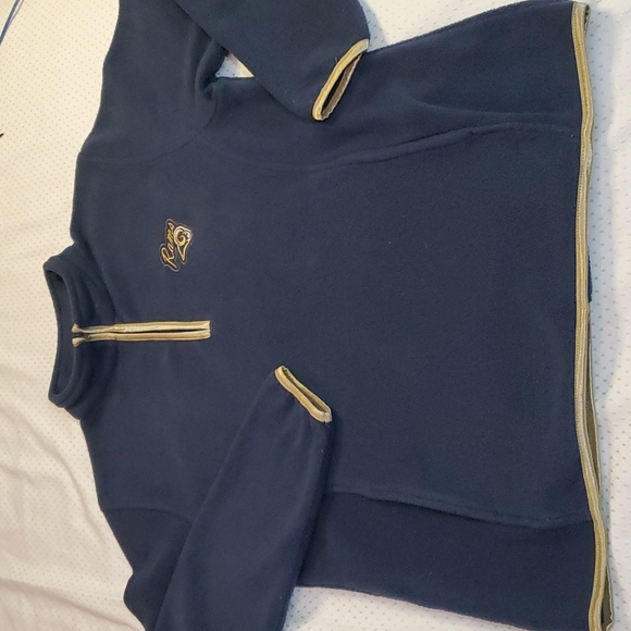 NFL for Her Blue Los Angeles Rams Quarter Zip Warm Pullover w/Gold Trim-Sz M - Picture 11 of 17